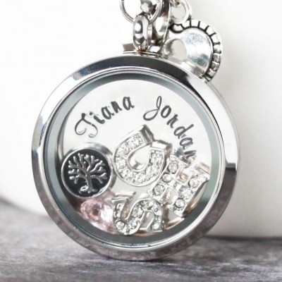 Personalised Hand Stamped Plate (to fit 3 cm locket only)